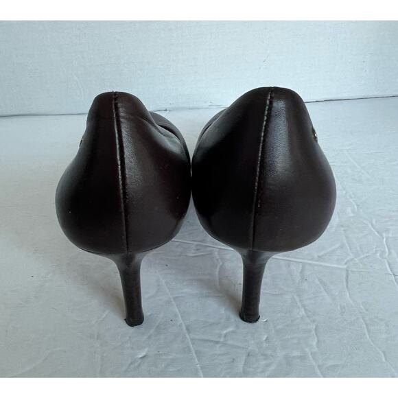 Coach Missy Women's Brown Soft Leather Napa Round Toe Pump Heel Shoes Size 9B - Picture 6 of 10